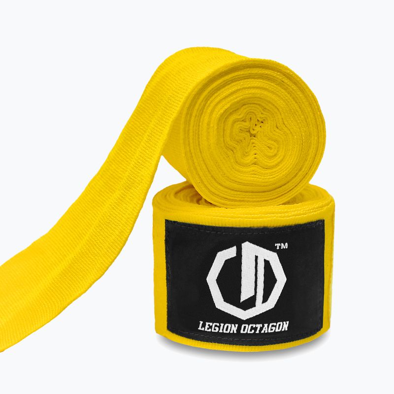 Bandaże bokserskie Octagon Legion Standard 500 cm yellow 2