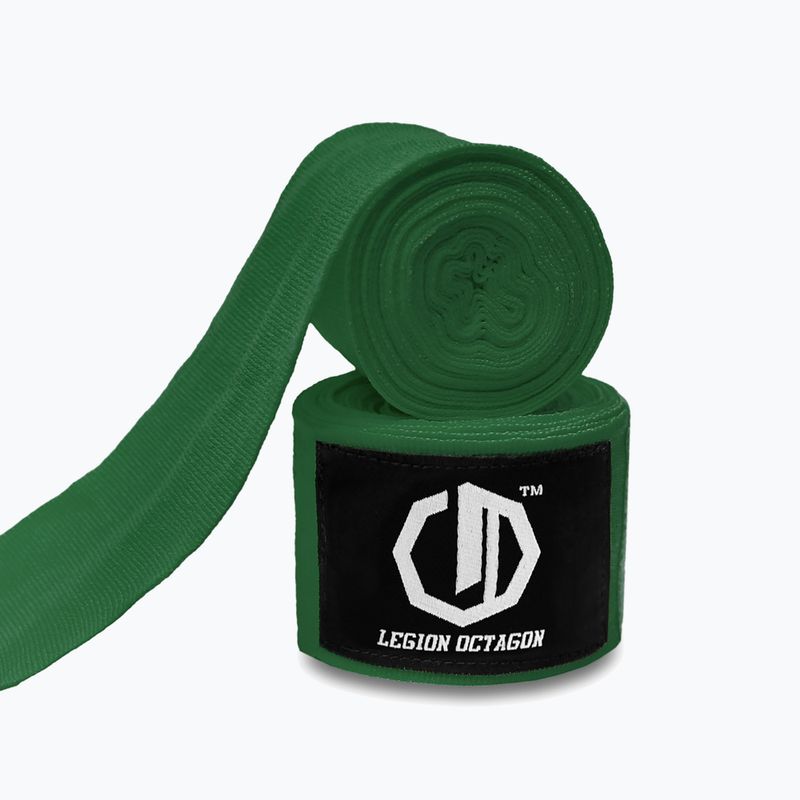 Bandaże bokserskie Octagon Legion Standard 300 cm dark green 2