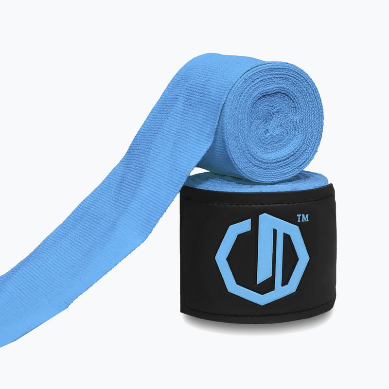 Bandaże bokserskie Octagon Legion Supreme 300 cm light blue 2