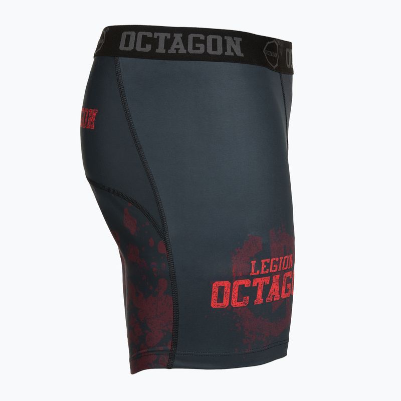 Spodenki treningowe męskie Octagon Legion Grunge black/red 3