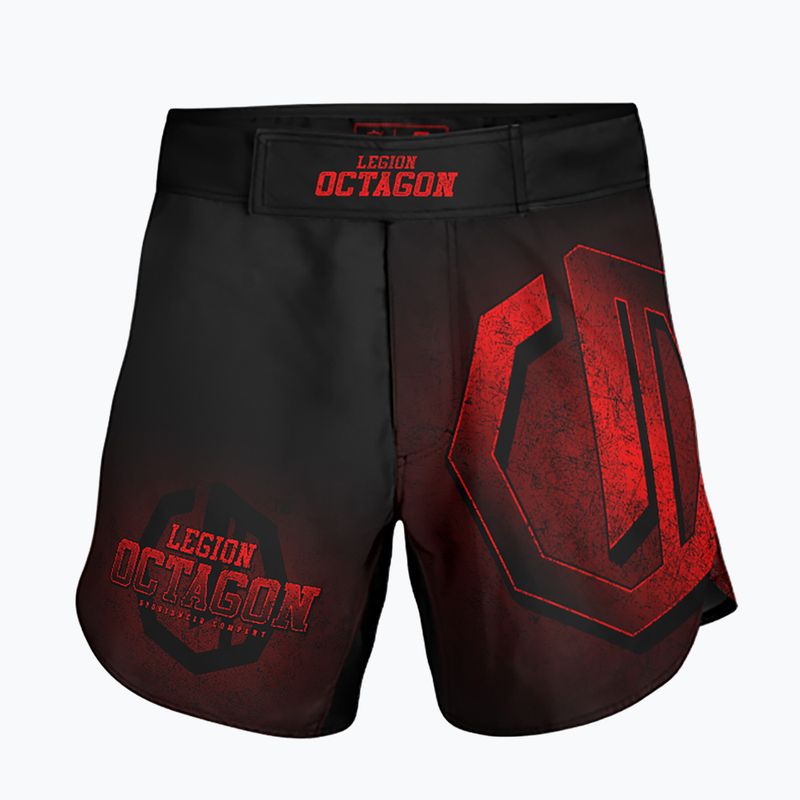 Spodenki treningowe męskie Octagon Legion Conquest black/red