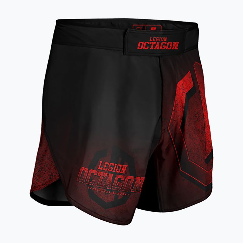 Spodenki treningowe męskie Octagon Legion Conquest black/red 3
