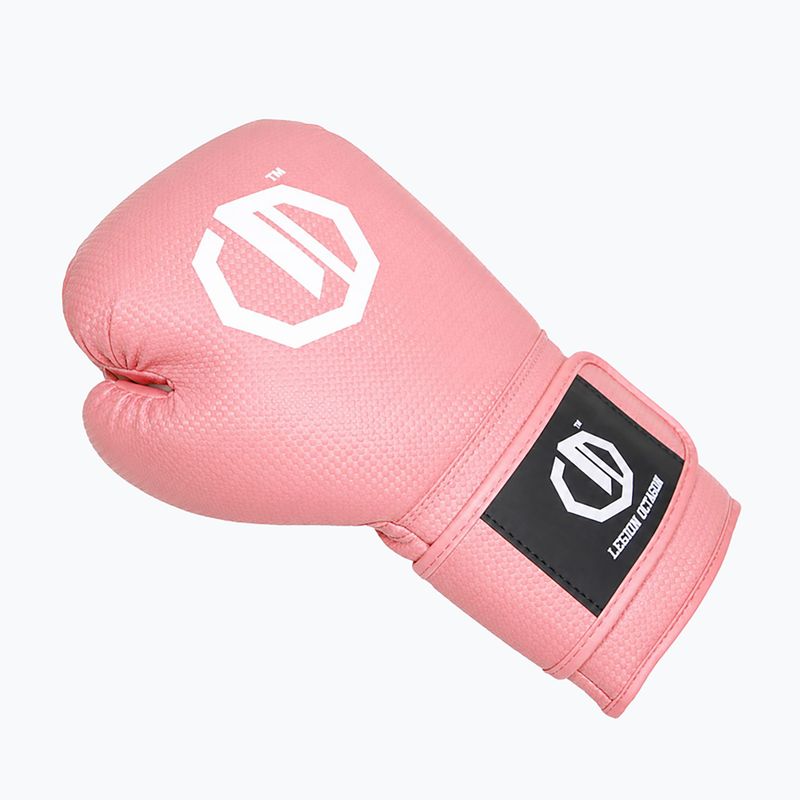 Rękawice bokserskie damskie Octagon Legion Kevlar powder pink 3