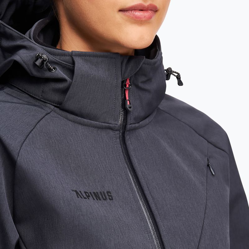 Kurtka softshell damska Alpinus Minthi grafitowy/czarny 3