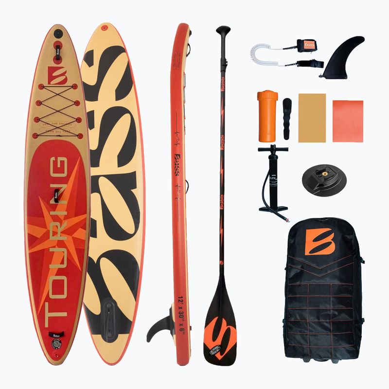 Deska SUP Bass Touring 12'0" PRO + Extreme Pro M+ pomarańczowa