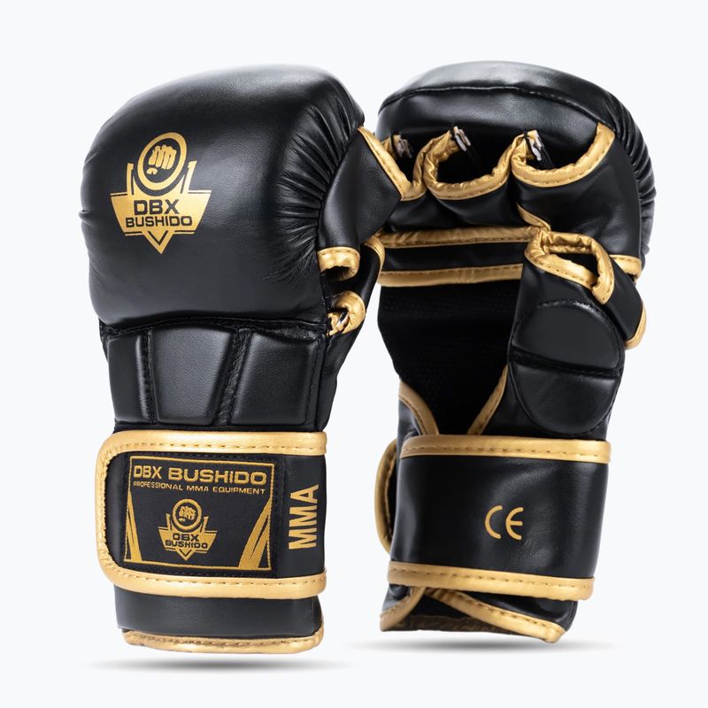 Rękawice grapplingowe DBX BUSHIDO Master MMA czarny/złoty