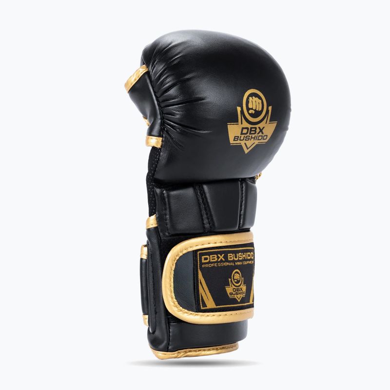Rękawice grapplingowe DBX BUSHIDO Master MMA czarny/złoty 4