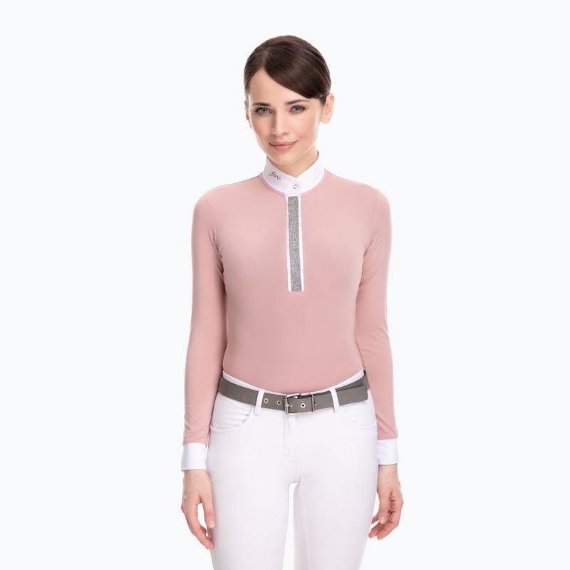 Koszula konkursowa longsleeve damska FERA Equestrian Stardust rose