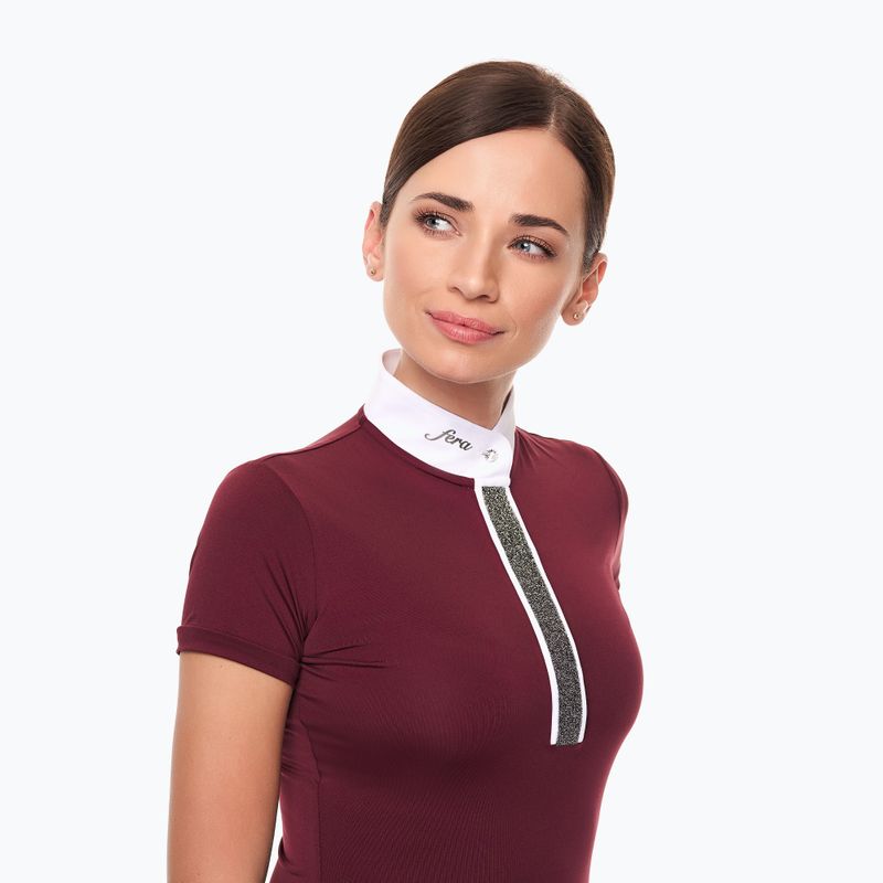 Koszula konkursowa damska FERA Equestrian Stardust burgundy 2