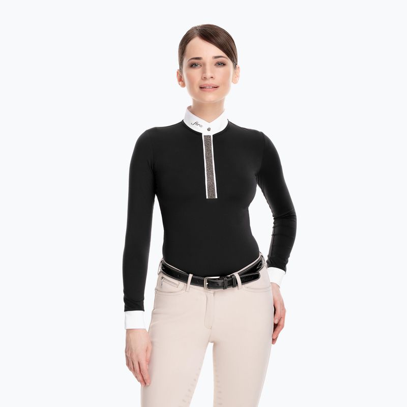 Koszula konkursowa longsleeve damska FERA Equestrian Stardust black