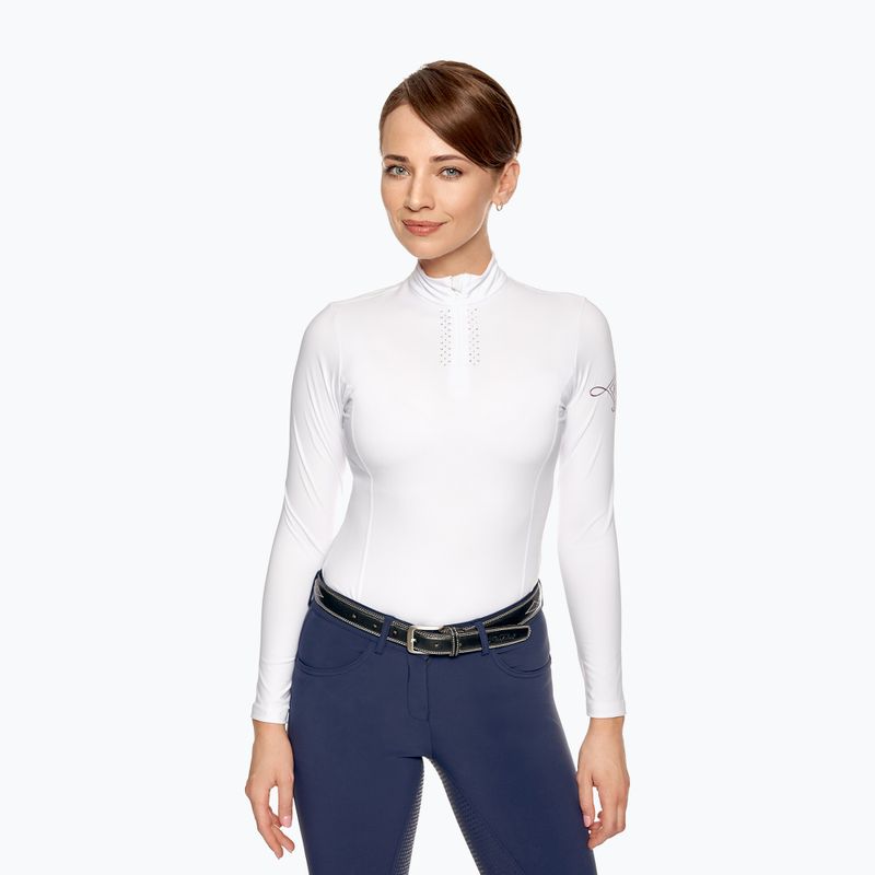 Longsleeve damski FERA Equestrian Brilliant white