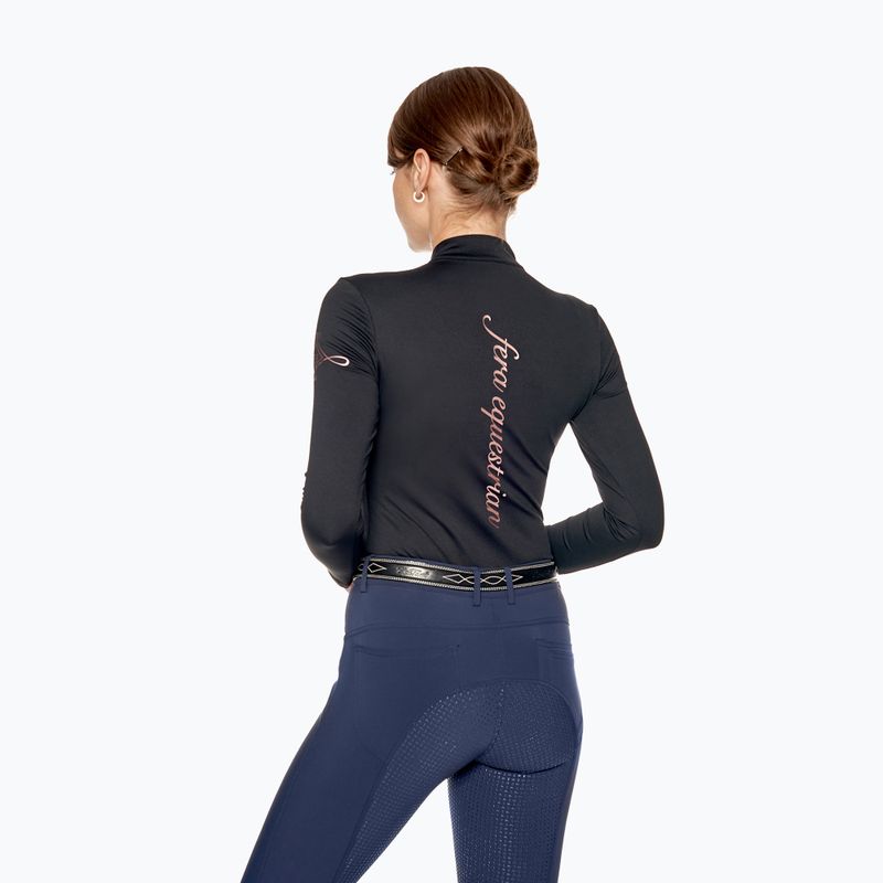 Longsleeve damski FERA Equestrian Brilliant black 3