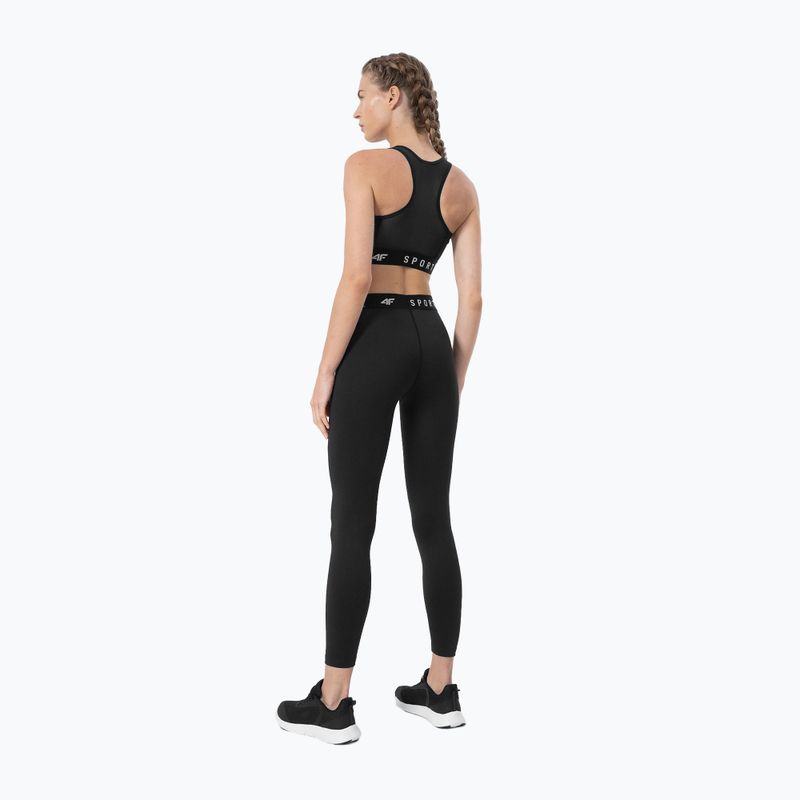 Legginsy treningowe damskie 4F F077 deep black 3