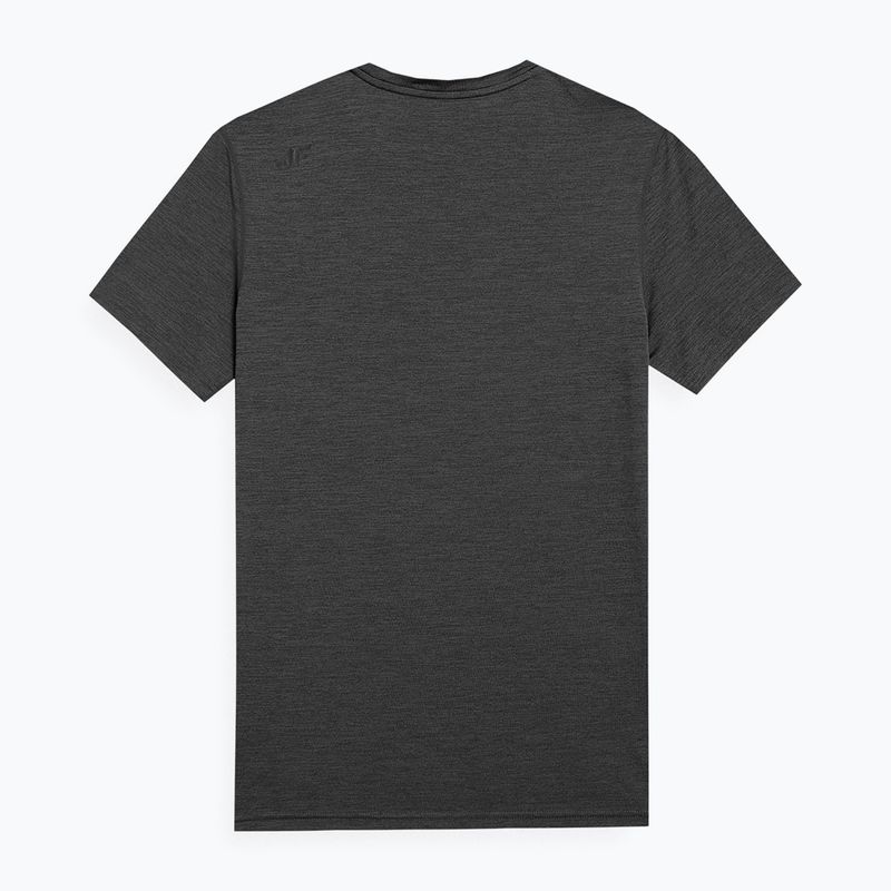 Koszulka męska 4F M260 deep black melange 2