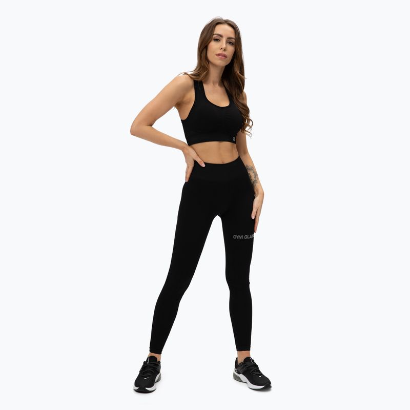 Legginsy treningowe damskie Gym Glamour Push Up black 2