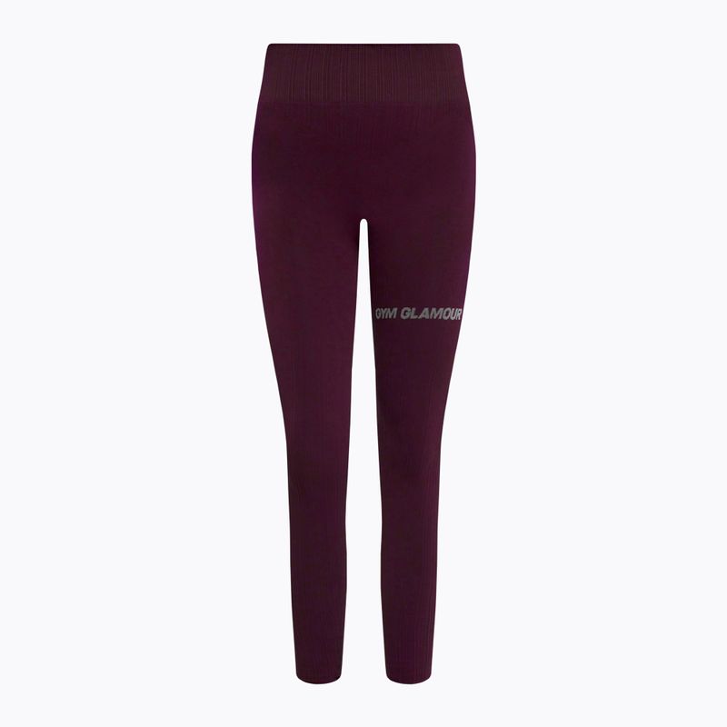 Legginsy treningowe damskie Gym Glamour Push Up grape 5
