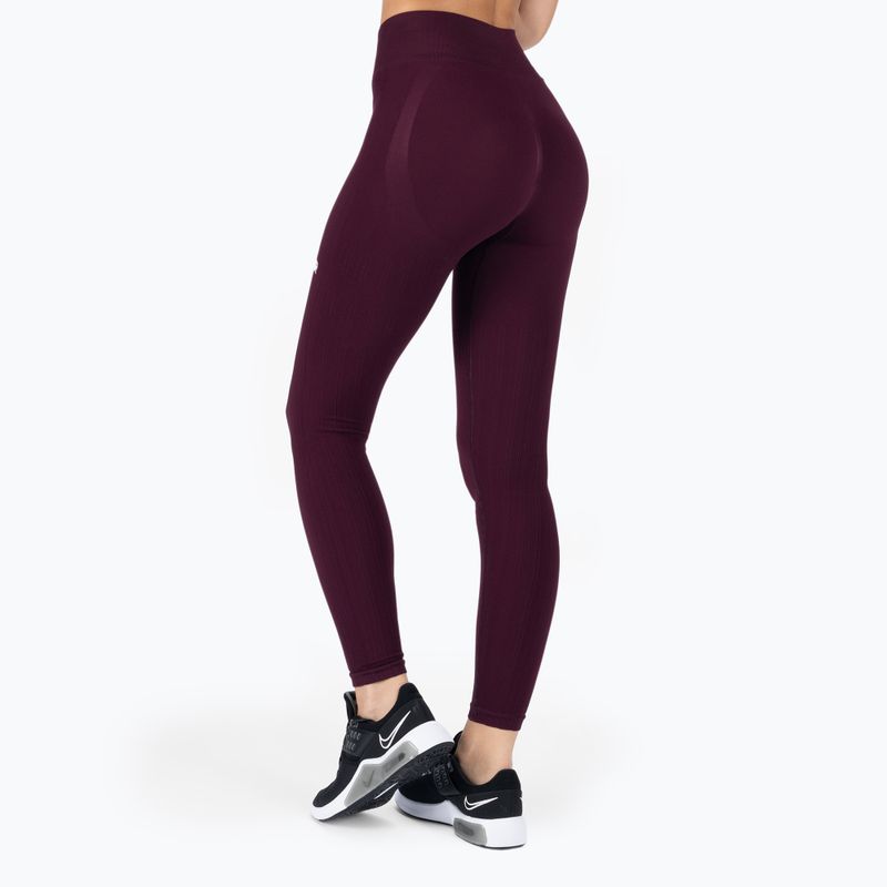 Legginsy treningowe damskie Gym Glamour Push Up grape 3