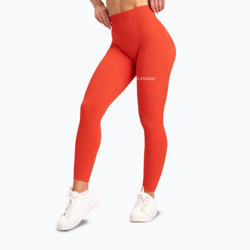 Legginsy treningowe damskie Gym Glamour Push Up coral 16