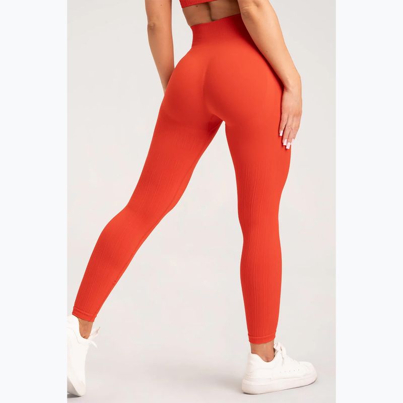 Legginsy treningowe damskie Gym Glamour Push Up coral 18