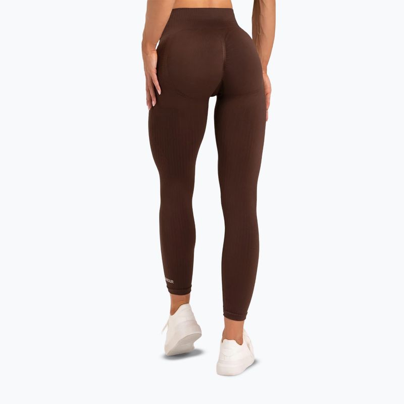 Legginsy treningowe damskie Gym Glamour Push Up chocolate 3