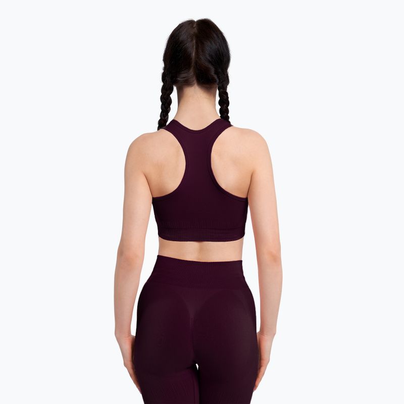 Biustonosz treningowy Gym Glamour Push Up grape 4