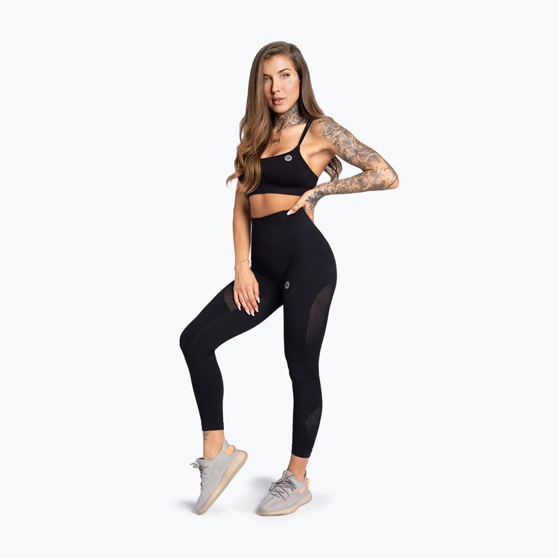 Biustonosz treningowy Gym Glamour bezszwowy black 2