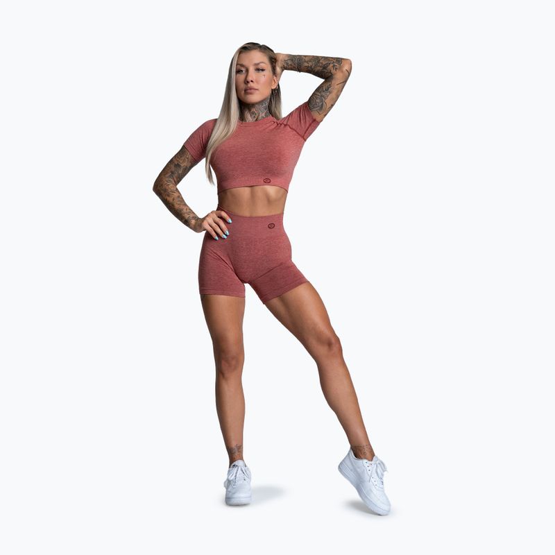 Koszulka treningowa damska Gym Glamour Seamless Rashguard cherry 2