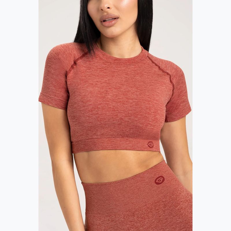 Koszulka treningowa damska Gym Glamour Seamless Rashguard cherry 3