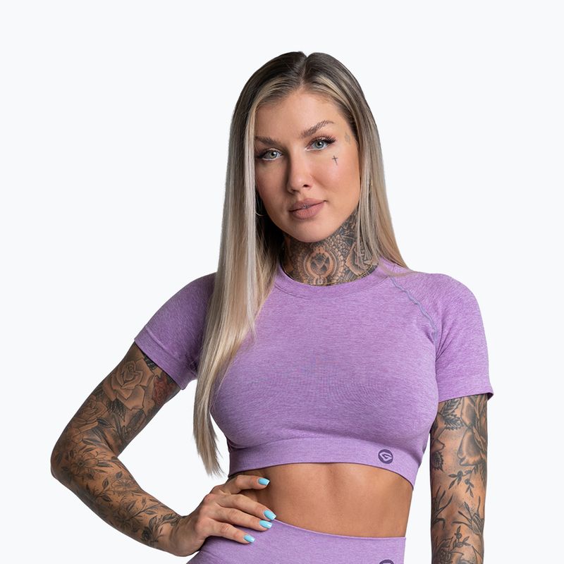 Koszulka treningowa damska Gym Glamour Seamless Rashguard lilac