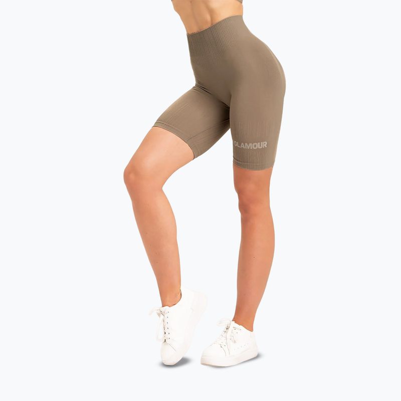 Spodenki treningowe damskie Gym Glamour Push Up nude 11