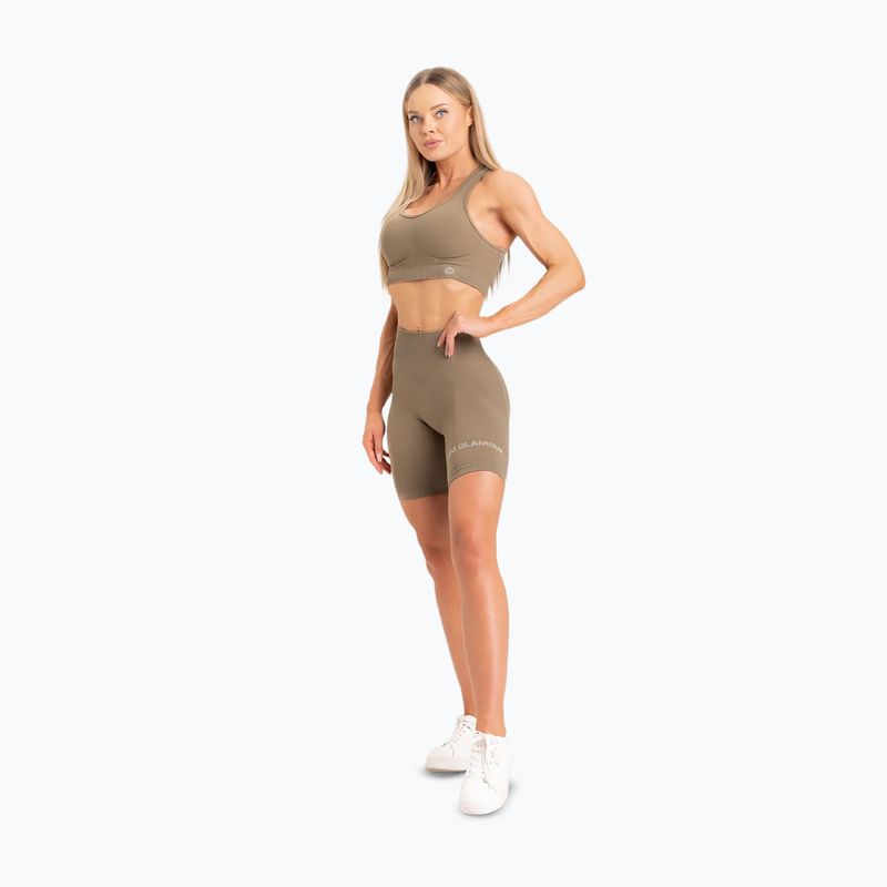 Spodenki treningowe damskie Gym Glamour Push Up nude 12
