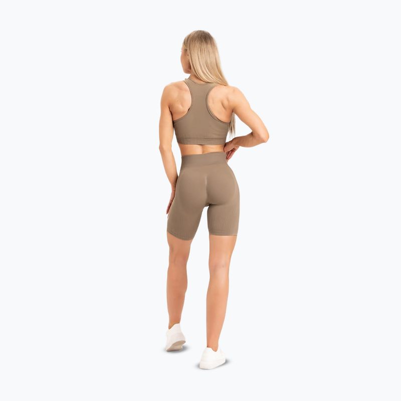 Spodenki treningowe damskie Gym Glamour Push Up nude 13