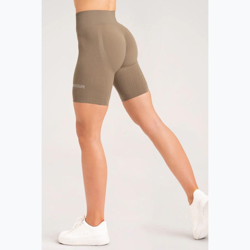 Spodenki treningowe damskie Gym Glamour Push Up nude 14