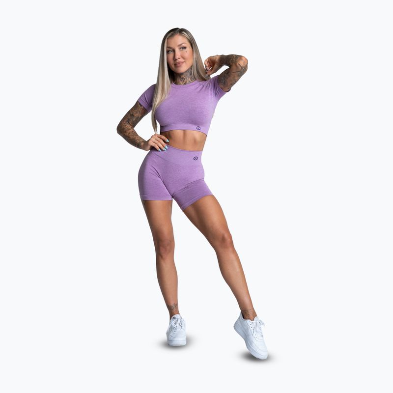 Spodenki treningowe damskie Gym Glamour Seamless lilac 2