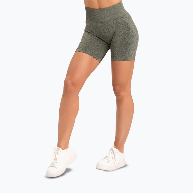 Spodenki treningowe damskie Gym Glamour Seamless khaki