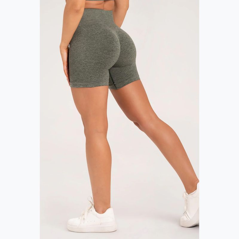 Spodenki treningowe damskie Gym Glamour Seamless khaki 5