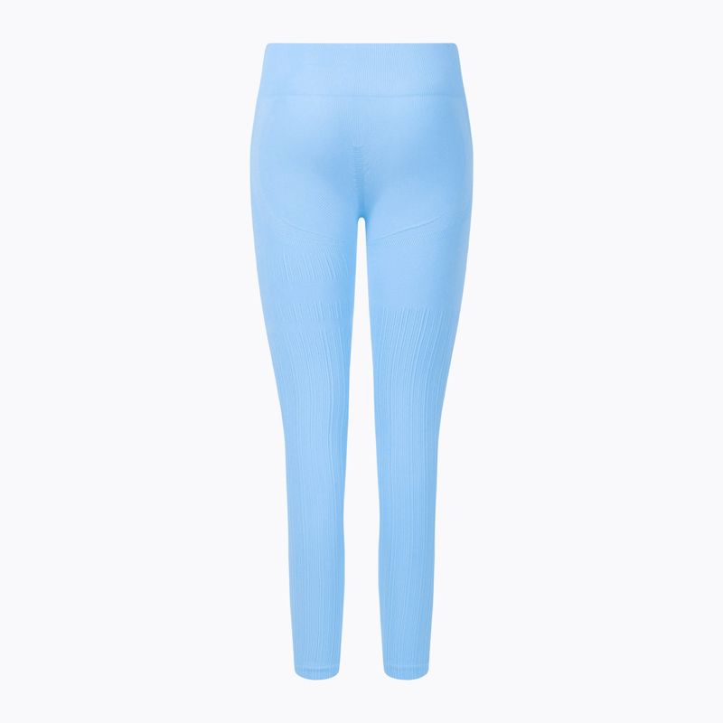 Legginsy treningowe damskie Gym Glamour Push Up baby blue 7