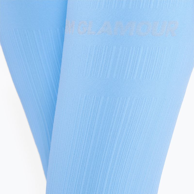 Legginsy treningowe damskie Gym Glamour Push Up baby blue 5