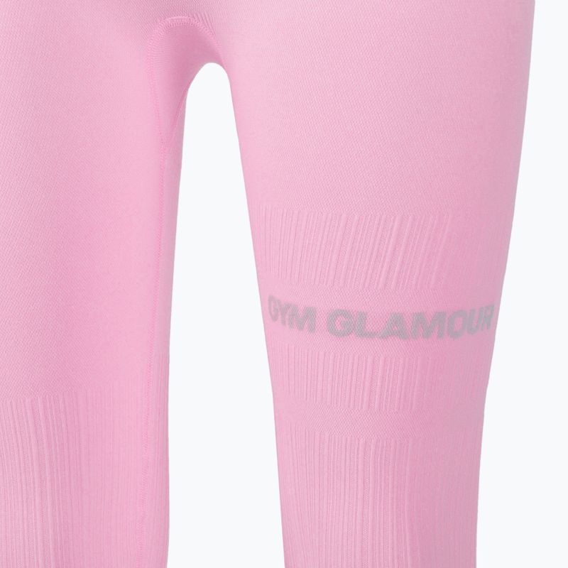 Legginsy treningowe damskie Gym Glamour Push Up candy pink 8