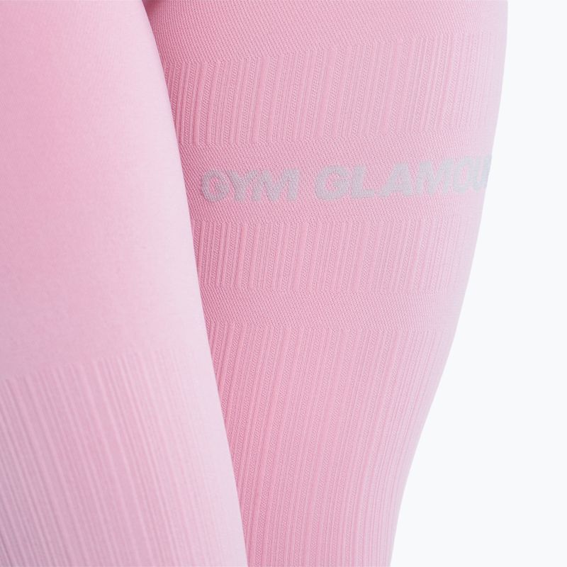 Legginsy treningowe damskie Gym Glamour Push Up candy pink 6