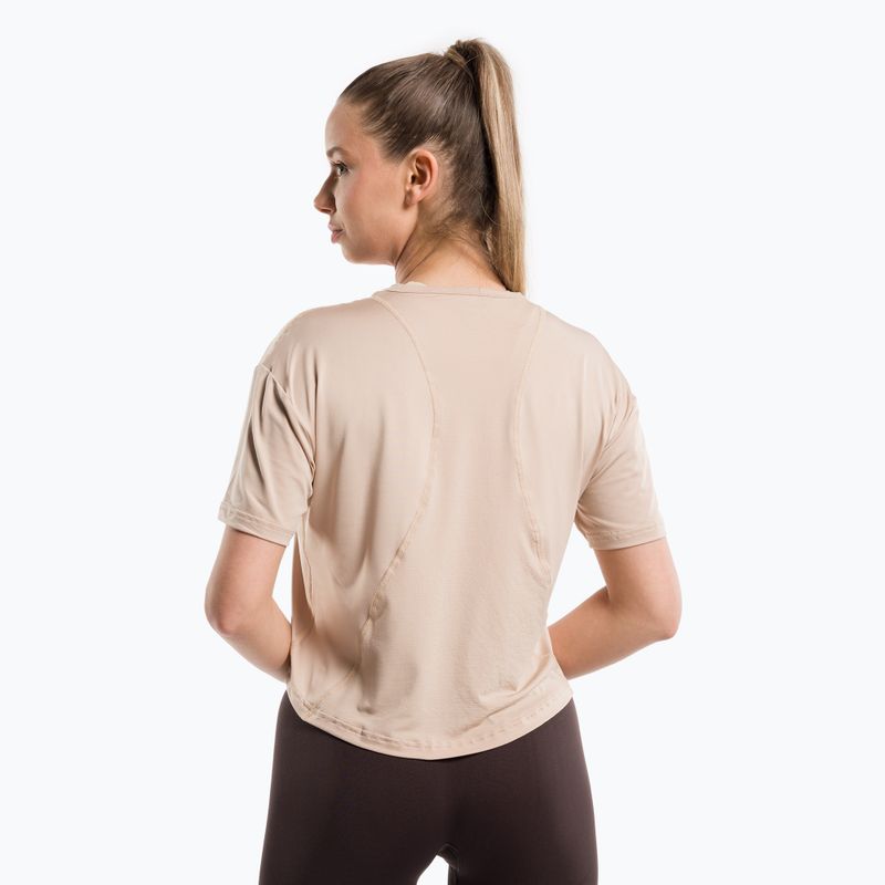 Koszulka treningowa damska Gym Glamour Sport beige 3