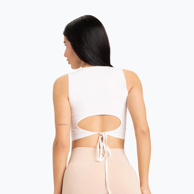 Top treningowy damski Gym Glamour Wiązany white 2