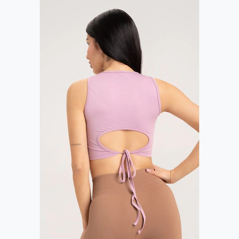 Top treningowy damski Gym Glamour Wiązany pink 2
