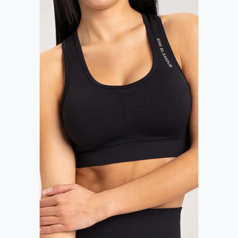 Biustonosz treningowy Gym Glamour Compress black 3