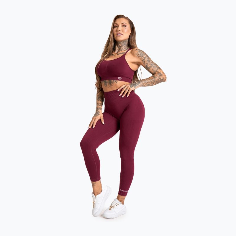 Legginsy damskie Gym Glamour Push Up 2.0 merlot 2