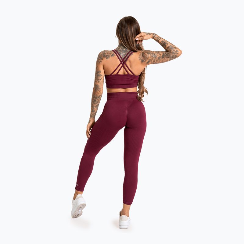 Legginsy damskie Gym Glamour Push Up 2.0 merlot 3