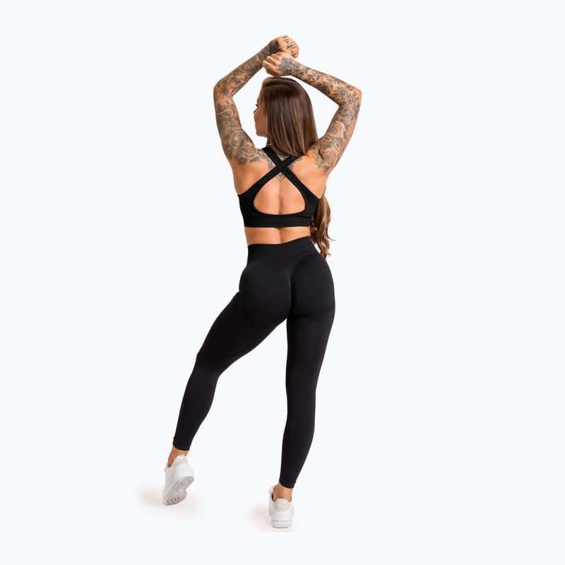 Legginsy damskie Gym Glamour Solid black 3