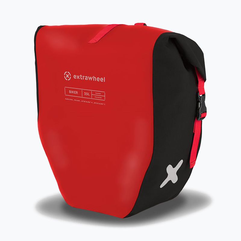 Sakwy rowerowe Extrawheel Biker 2 x 25 l red/black 2