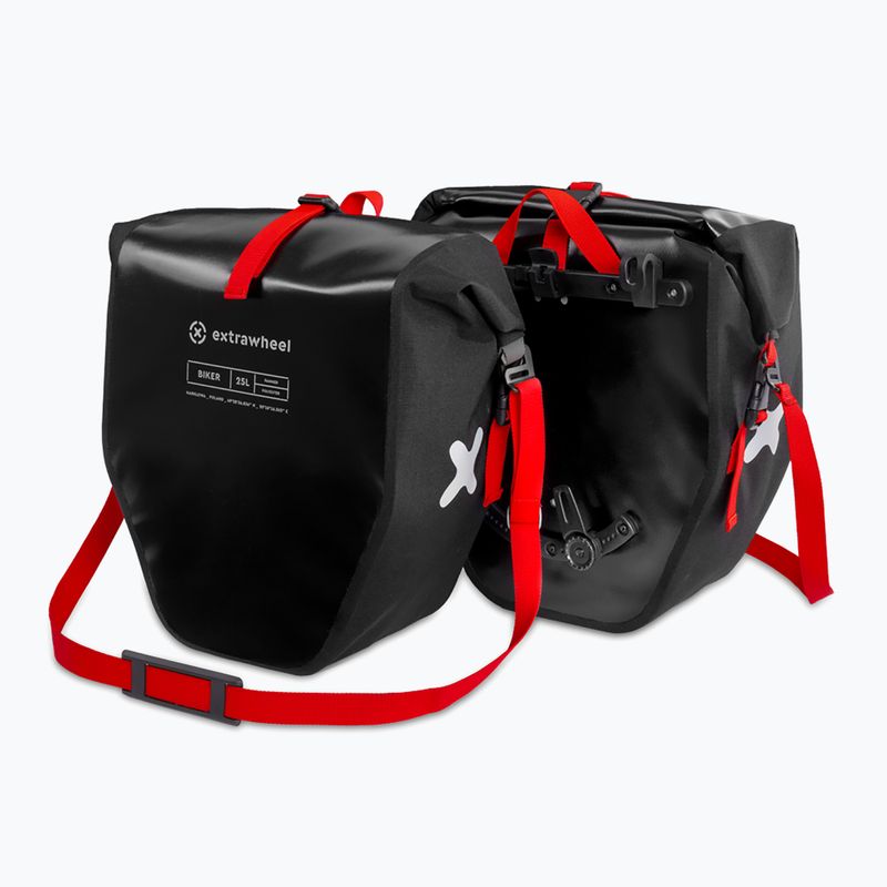 Sakwy rowerowe Extrawheel Biker Pro 2 x 25 l black