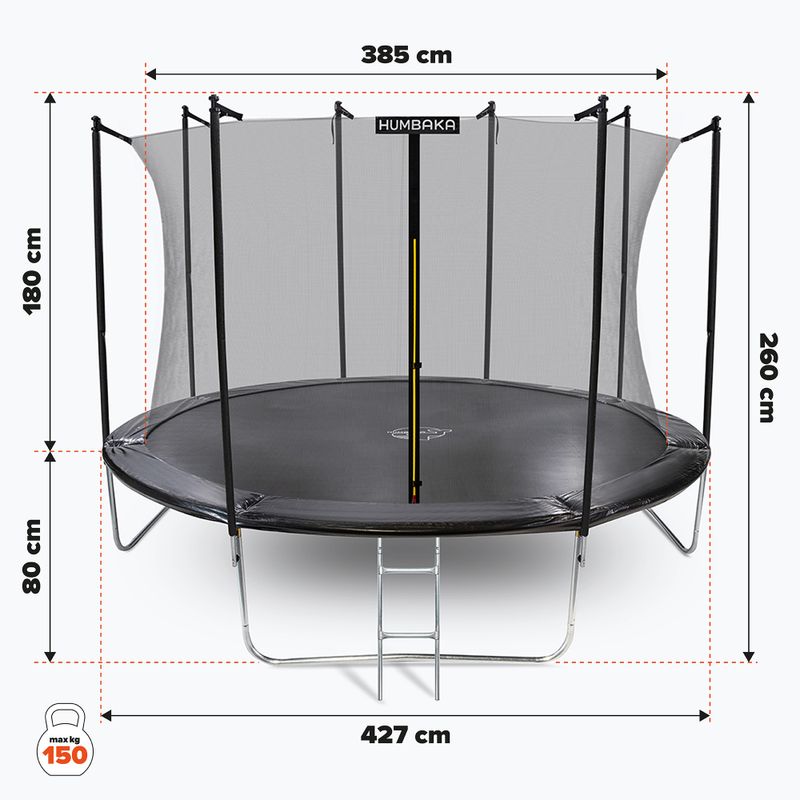 Trampolina ogrodowa HUMBAKA Eco 427 cm 17